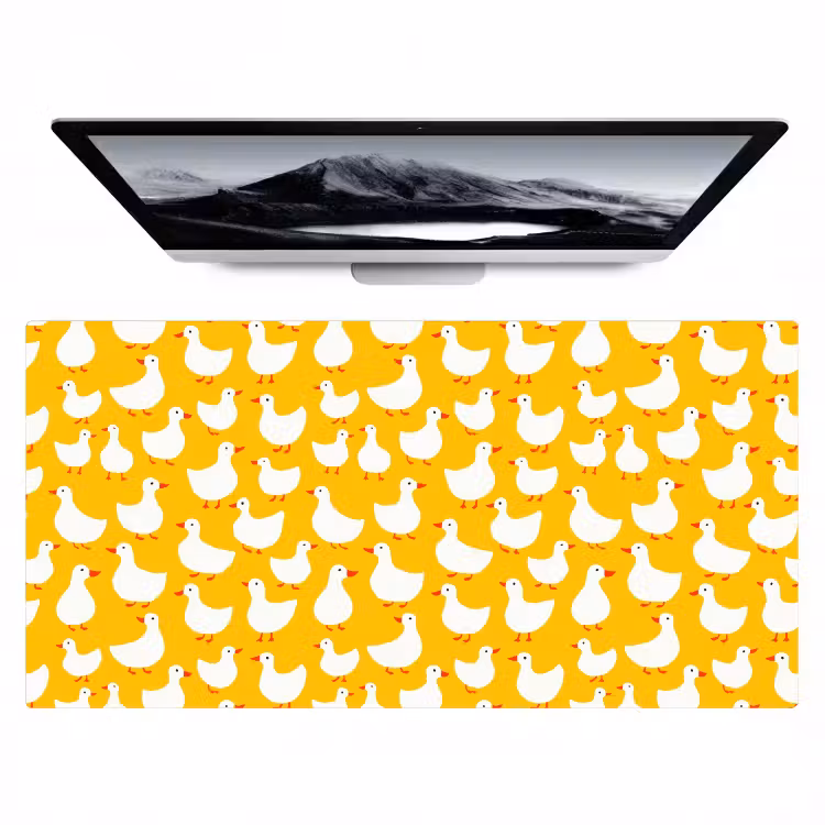 Bureau onderlegger - Eendjes - Patroon - Geel — 1
