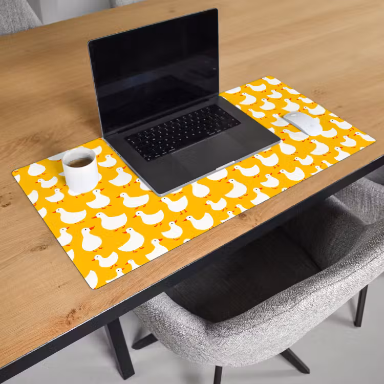 Bureau onderlegger - Eendjes - Patroon - Geel — 3