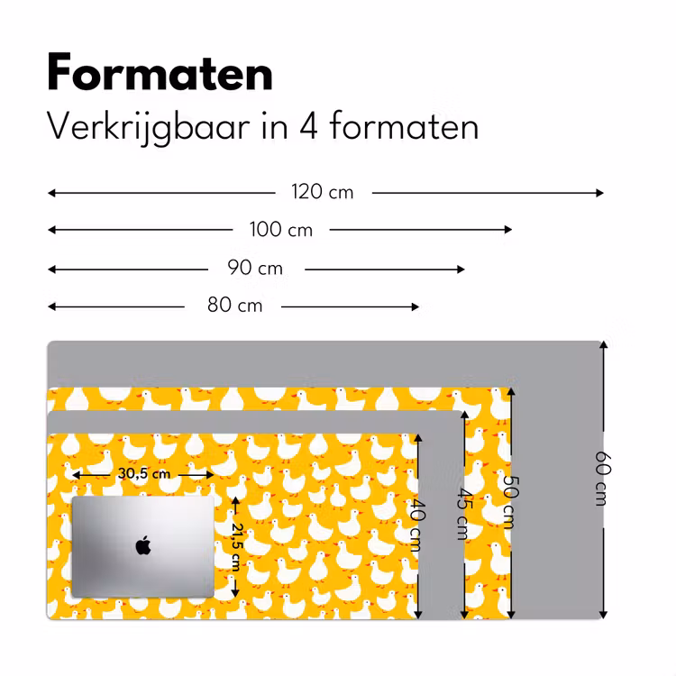 Bureau onderlegger - Eendjes - Patroon - Geel — 8