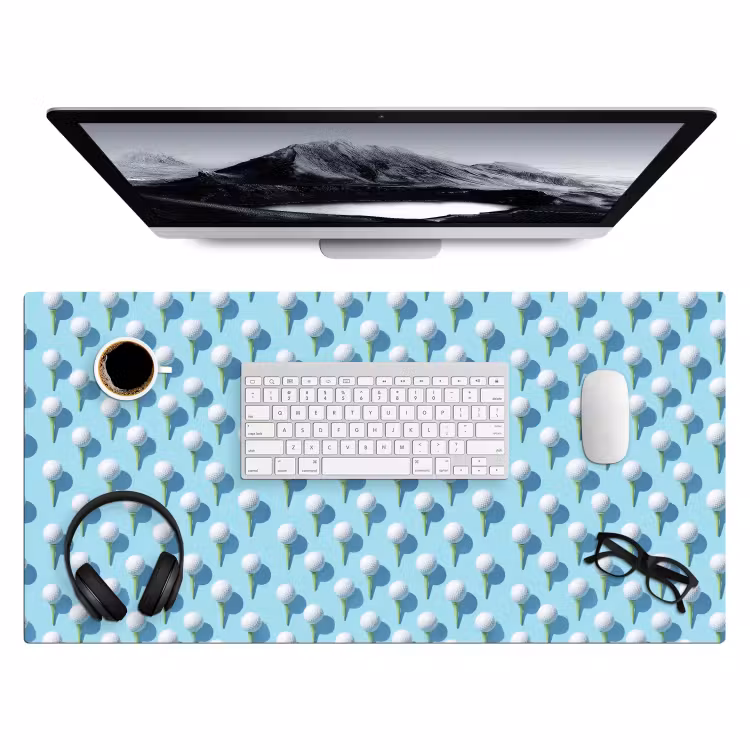 Bureau onderlegger - Golf - Ballen - Blauw — 4