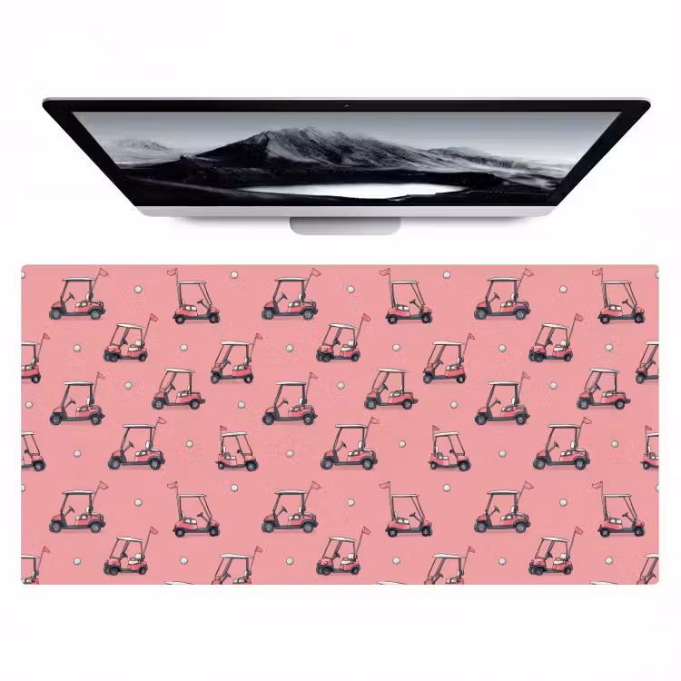 Bureau onderlegger - Golfkar - Retro - Roze — 1