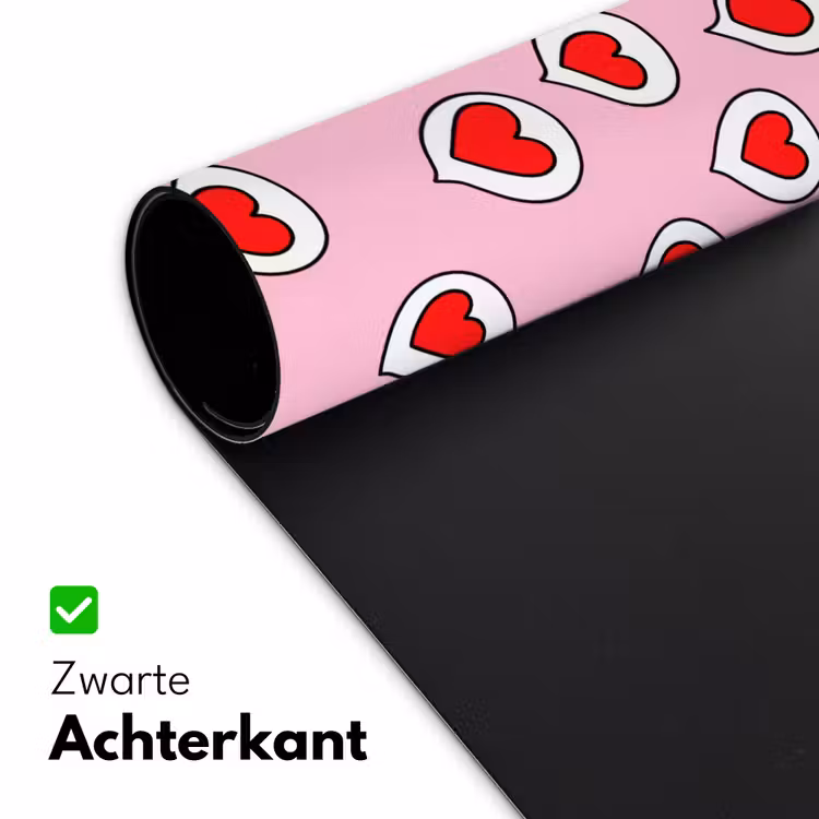 Bureau onderlegger - Hartjes - Patroon - Rood — 5