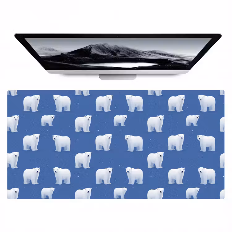 Bureau onderlegger - IJsbeer - Patroon - Blauw — 1