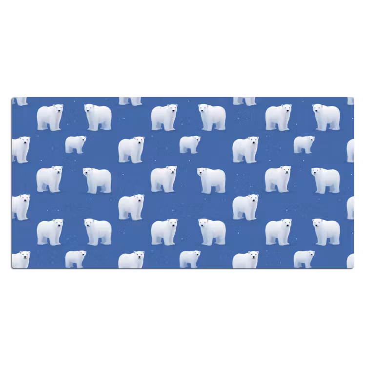 Bureau onderlegger - IJsbeer - Patroon - Blauw — 2