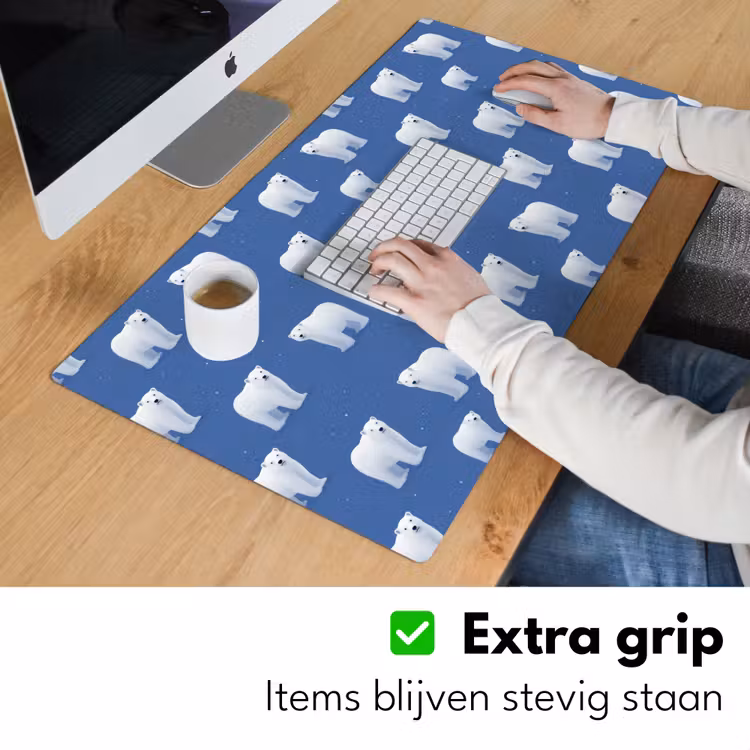 Bureau onderlegger - IJsbeer - Patroon - Blauw — 6