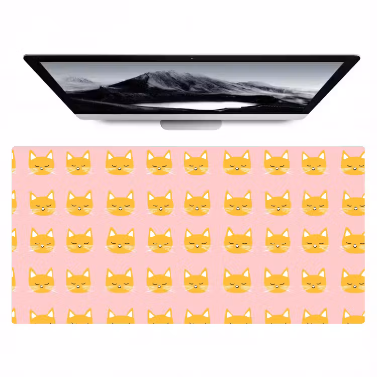 Bureau onderlegger - Katten - Patroon - Roze — 1
