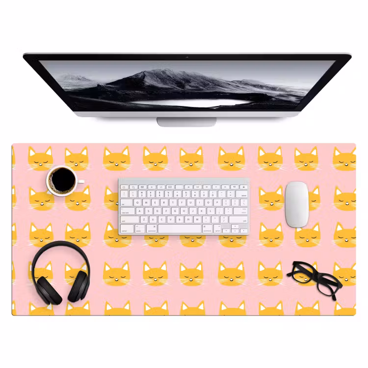 Bureau onderlegger - Katten - Patroon - Roze — 4