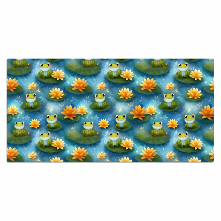 Bureau onderlegger - Kikker - Lelies - Groen — 2