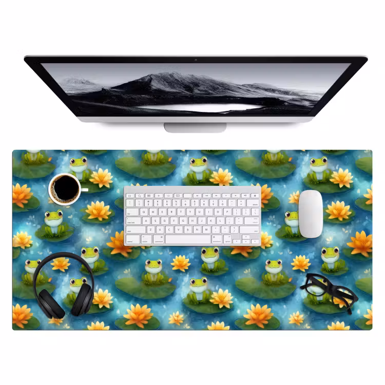 Bureau onderlegger - Kikker - Lelies - Groen — 4