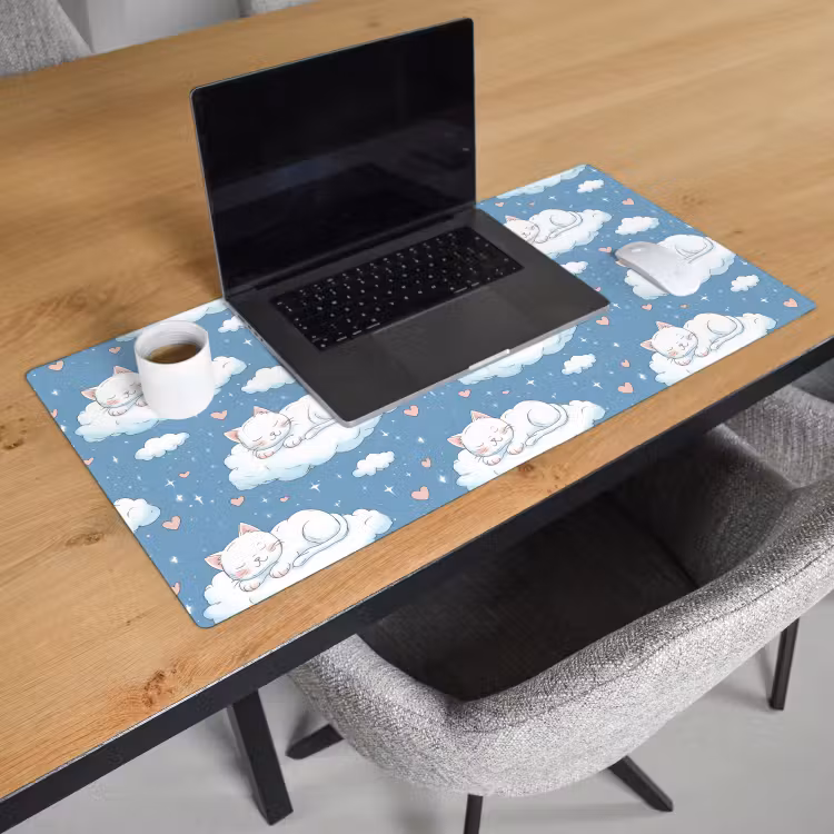 Bureau onderlegger - Kitten - Wolken - Blauw — 3