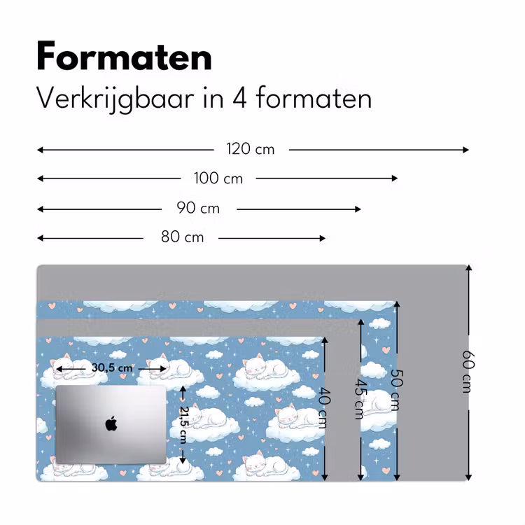 Bureau onderlegger - Kitten - Wolken - Blauw — 8