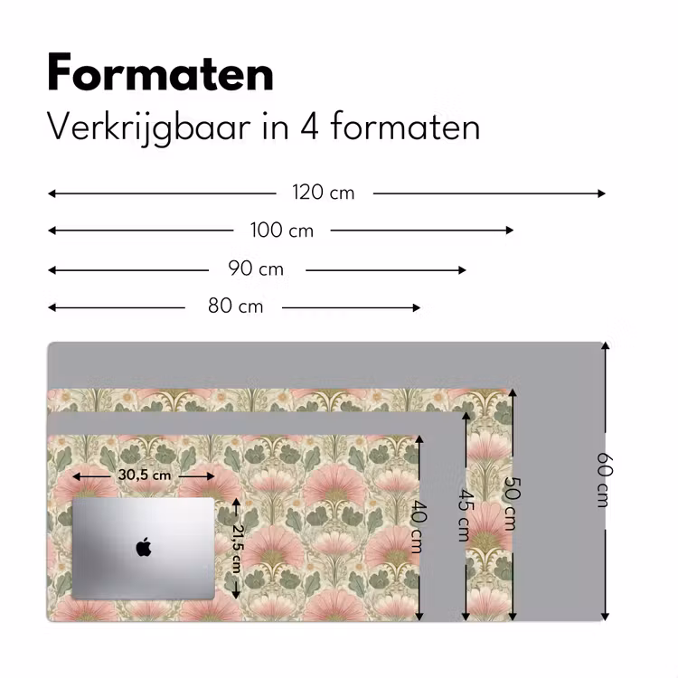Bureau onderlegger - Klassiek - Patroon - Roze — 8