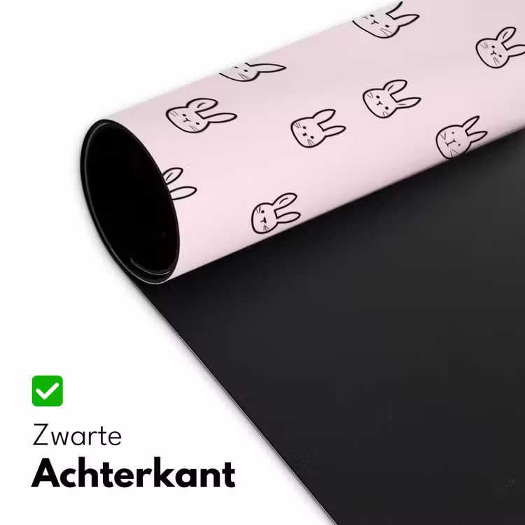 Bureau onderlegger - Konijnen - Minimalistisch - Roze — 5