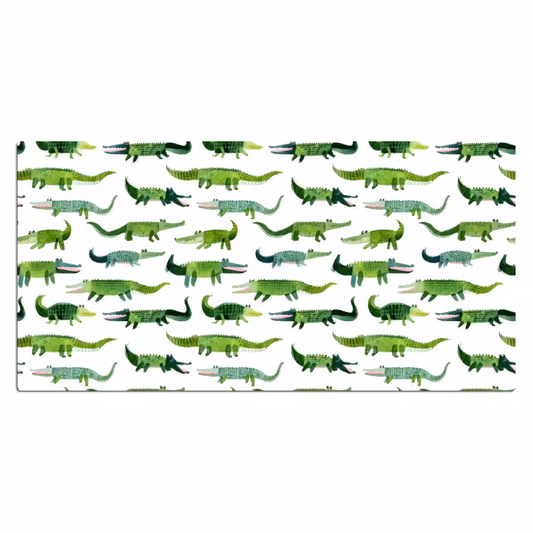 Bureau onderlegger - krokodillen - Speels - Groen — 2