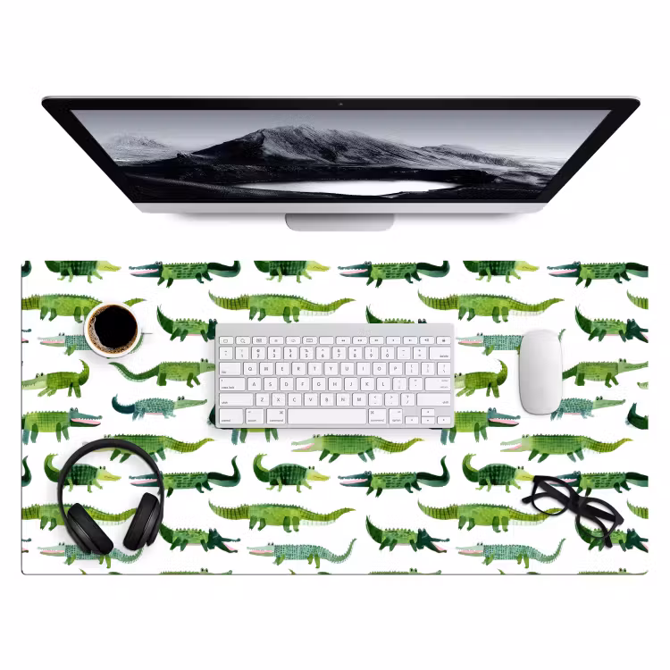 Bureau onderlegger - krokodillen - Speels - Groen — 4