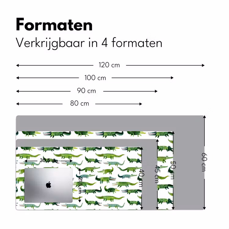 Bureau onderlegger - krokodillen - Speels - Groen — 8