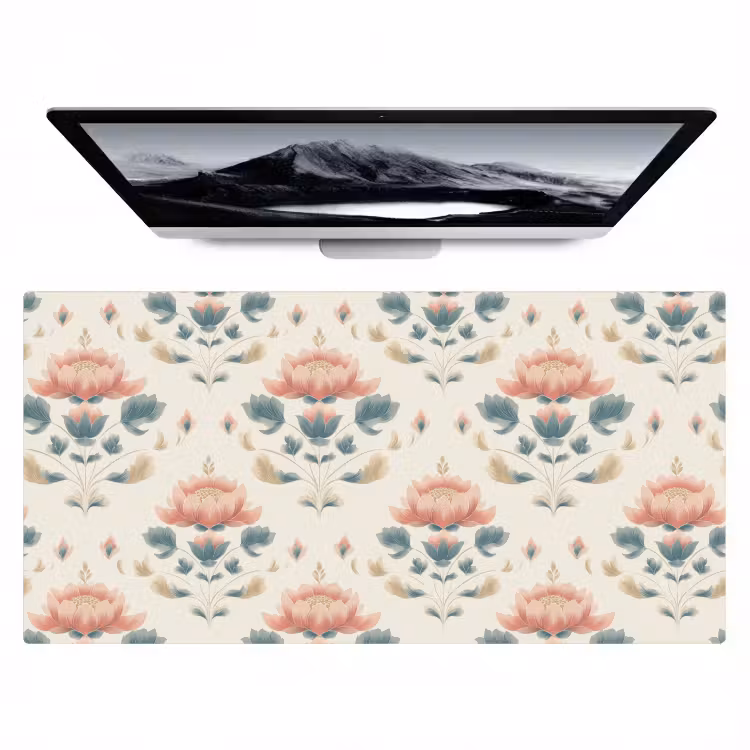 Bureau onderlegger - Lotus - Bloemen - Roze — 1