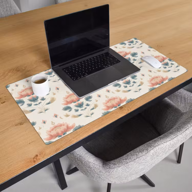 Bureau onderlegger - Lotus - Bloemen - Roze — 3