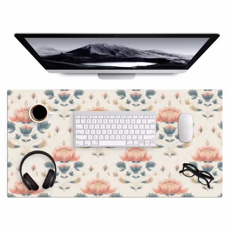 Bureau onderlegger - Lotus - Bloemen - Roze — 4