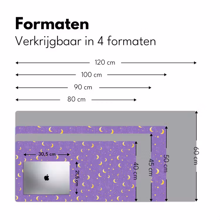 Bureau onderlegger - Manen - Sterren - Paars — 8