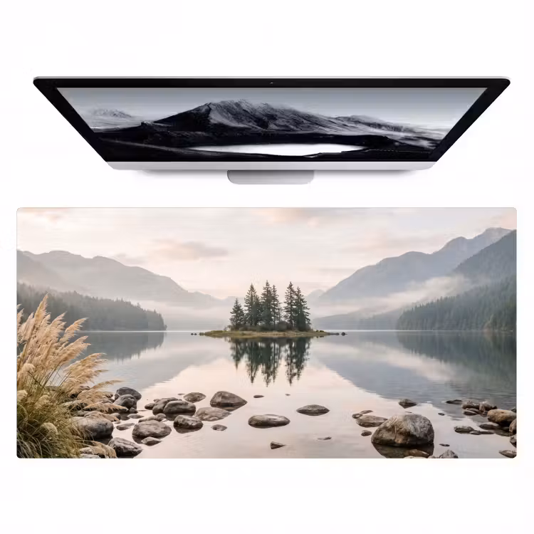 Bureau onderlegger - Meer - Bergen - Landschap - Groen — 1