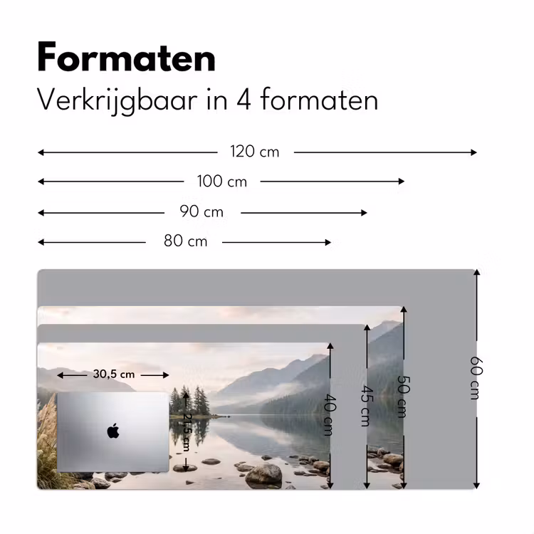 Bureau onderlegger - Meer - Bergen - Landschap - Groen — 8