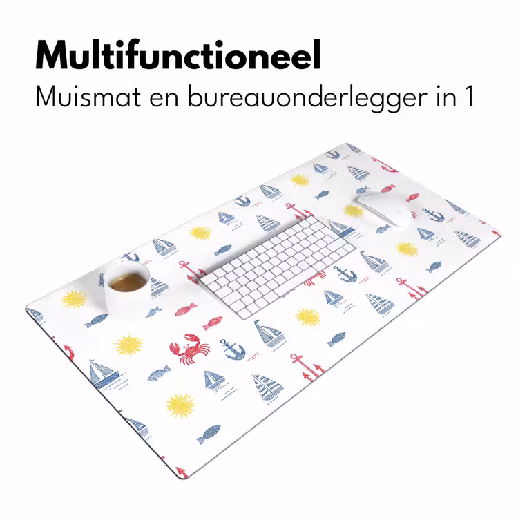 Bureau onderlegger - Nautisch - Illustraties - Kleurrijk — 7