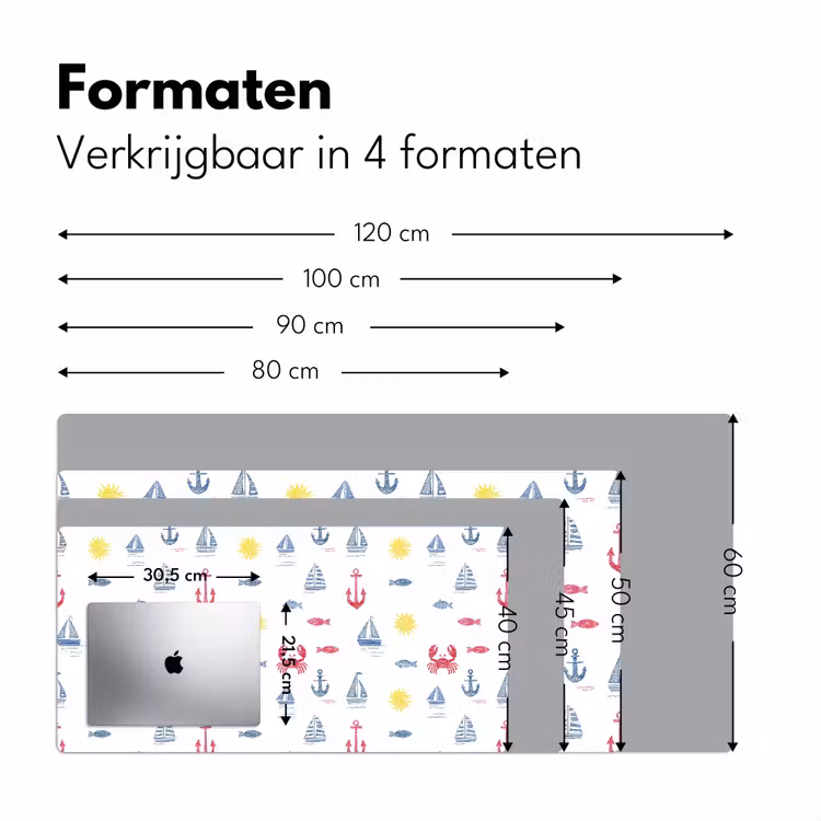 Bureau onderlegger - Nautisch - Illustraties - Kleurrijk — 8