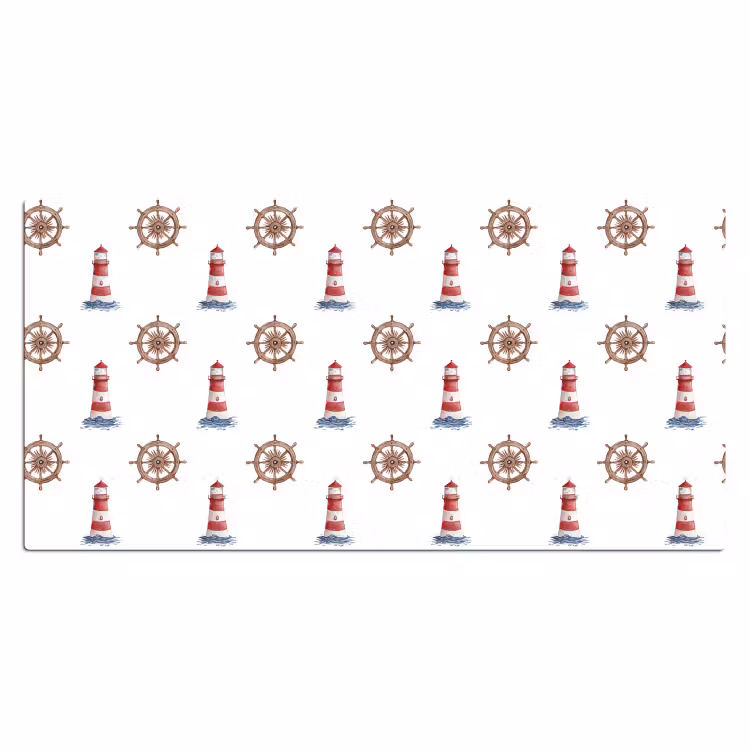 Bureau onderlegger - Nautisch - Klassiek - Rood — 2