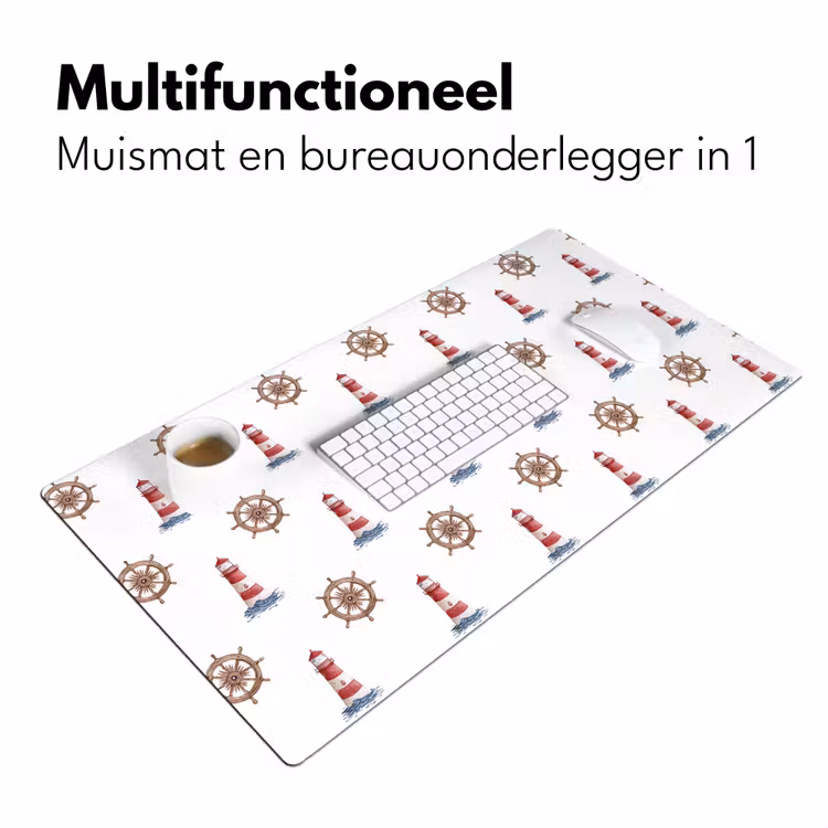 Bureau onderlegger - Nautisch - Klassiek - Rood — 7