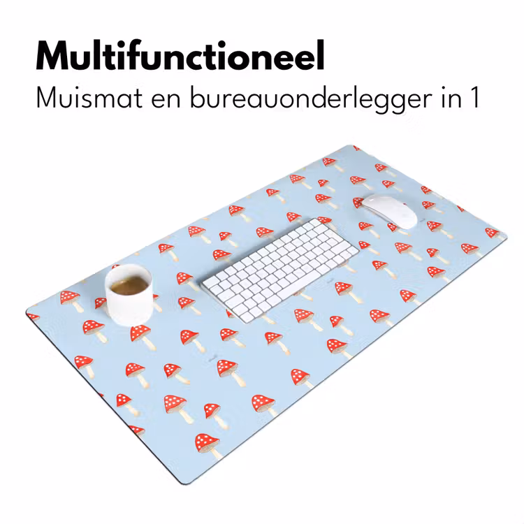 Bureau onderlegger - Paddenstoel -Sprookje - Blauw — 7