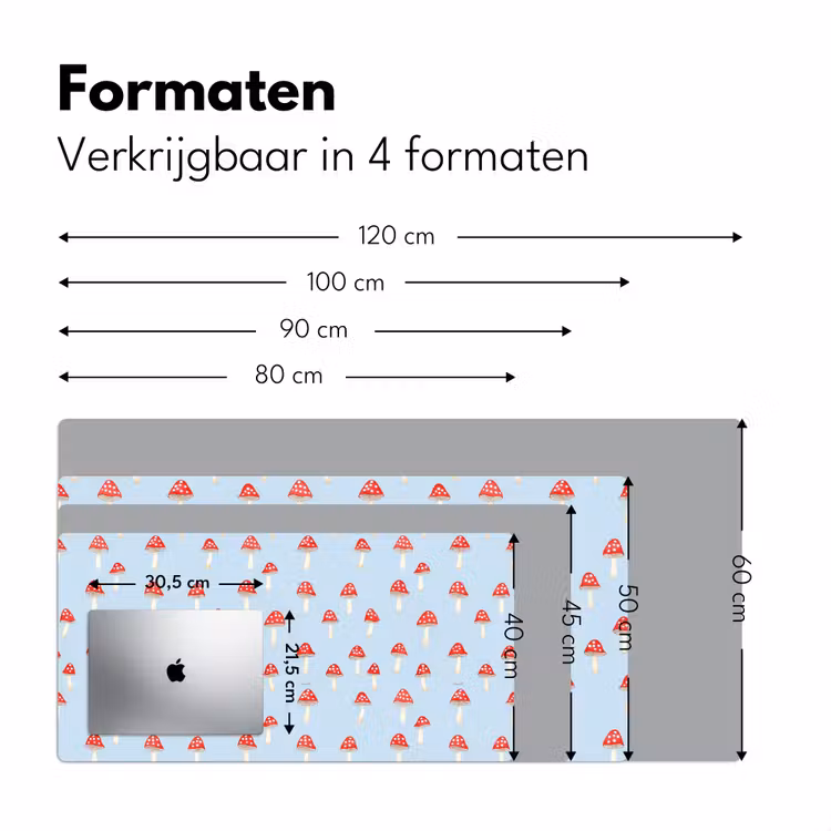Bureau onderlegger - Paddenstoel -Sprookje - Blauw — 8