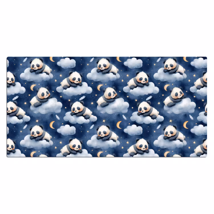 Bureau onderlegger - Panda's - Slapen - Blauw — 2