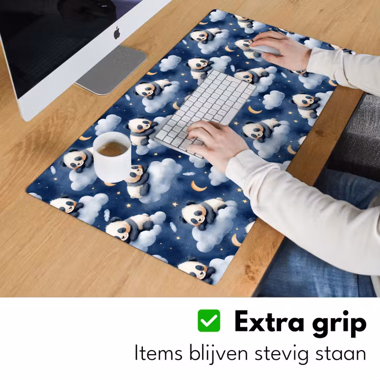 Bureau onderlegger - Panda's - Slapen - Blauw — 6