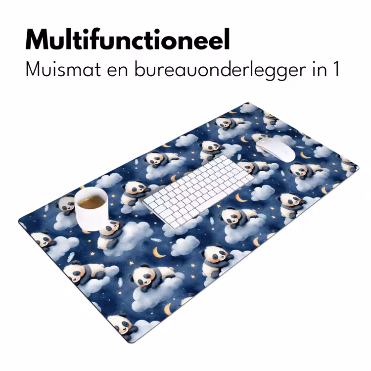 Bureau onderlegger - Panda's - Slapen - Blauw — 7