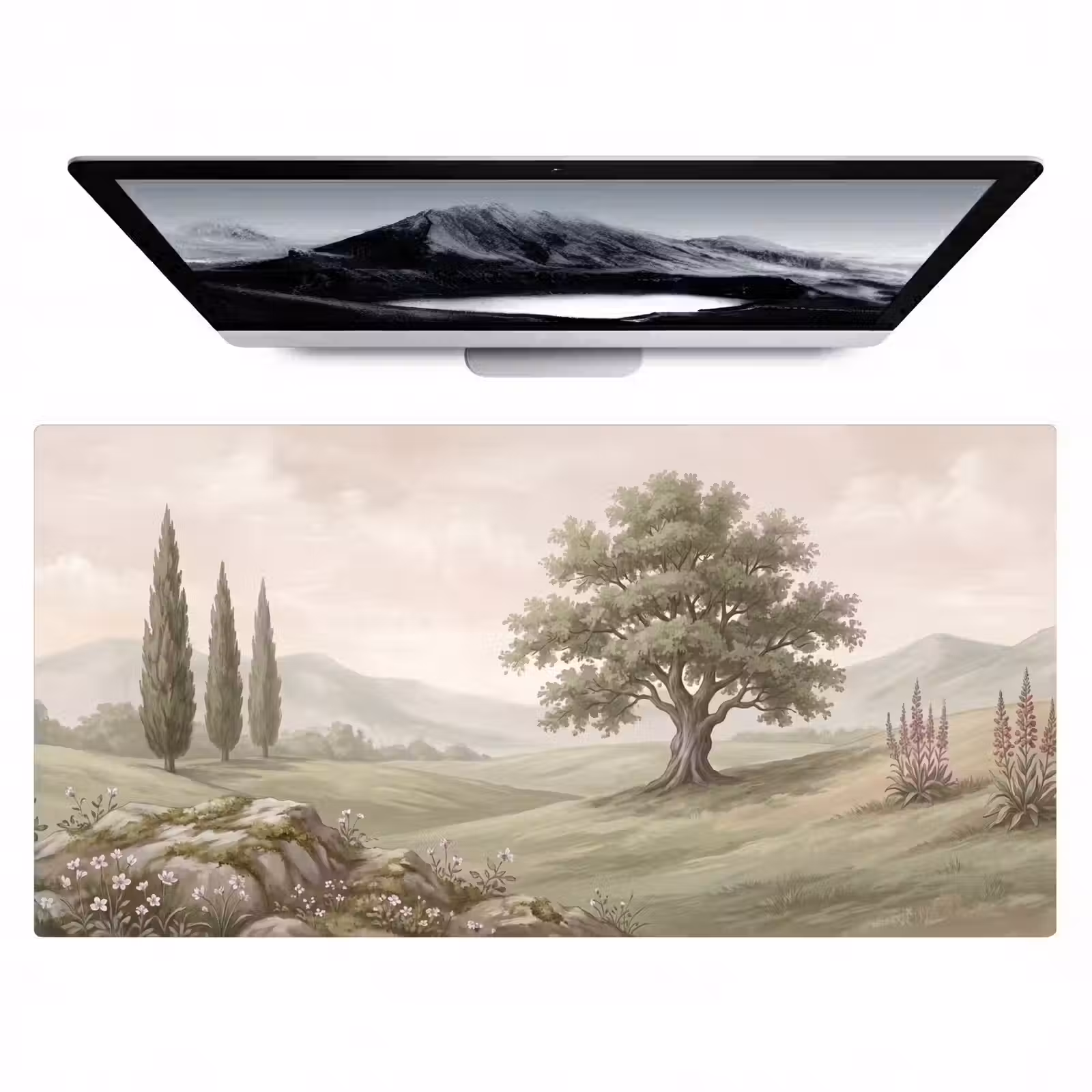 Bureau onderlegger - Heuvellandschap - Bomen - Natuur - Groen — 1