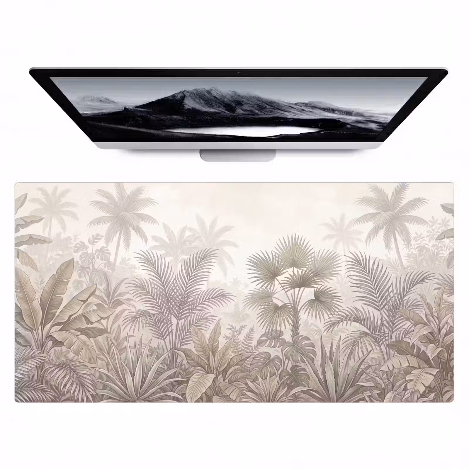 Bureau onderlegger - Jungle - Tropisch - Natuur -Vintage - Beige — 1