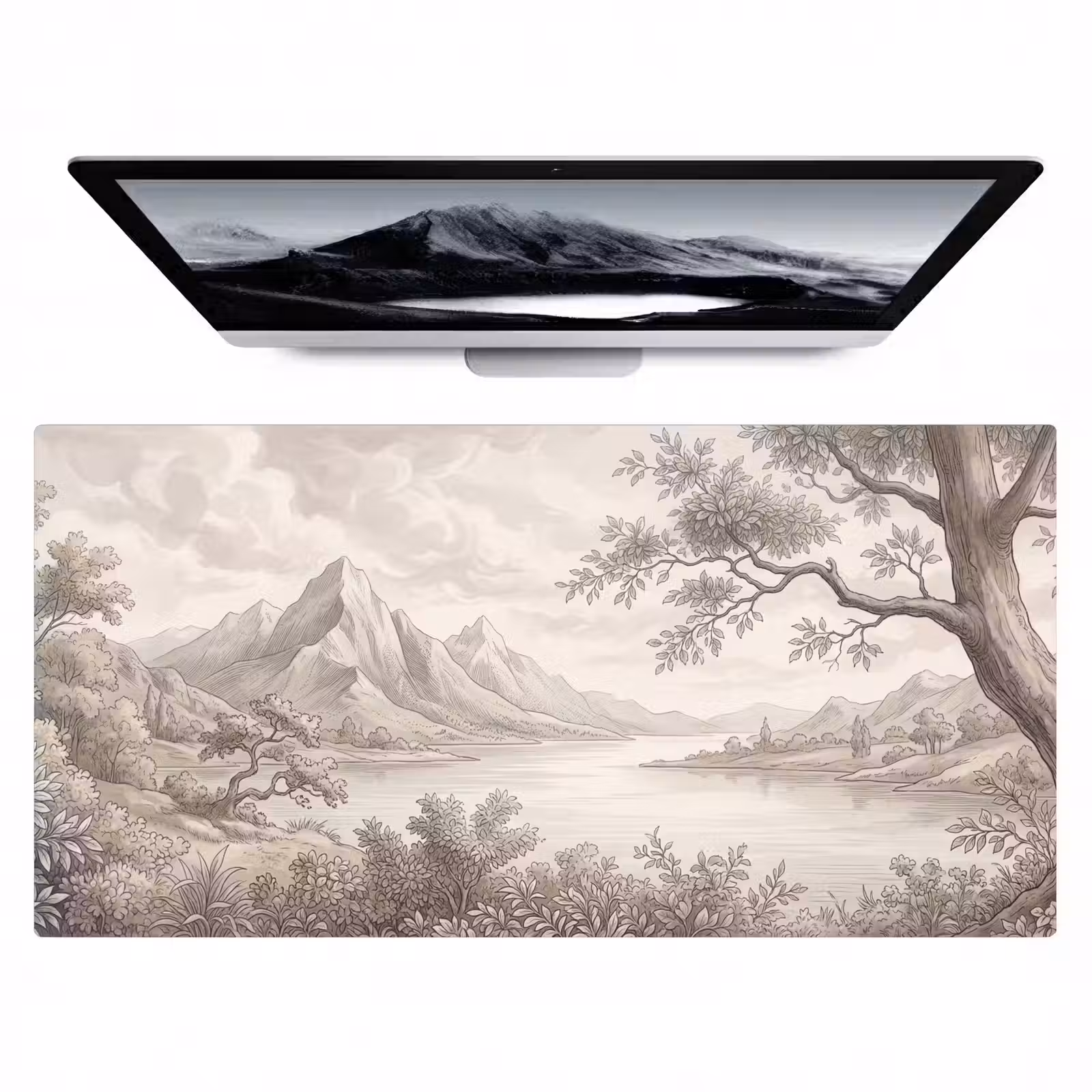 Bureau onderlegger - Landschap - Bergen - Meer - Natuur — 1