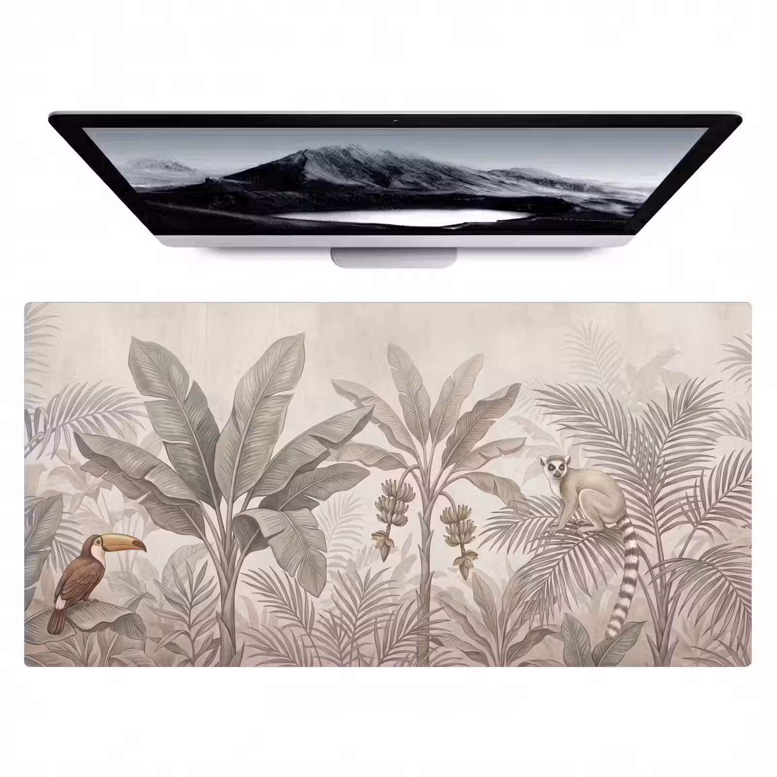 Bureau onderlegger - Natuur - Jungle - Ringstaartmaki - Bruin — 1