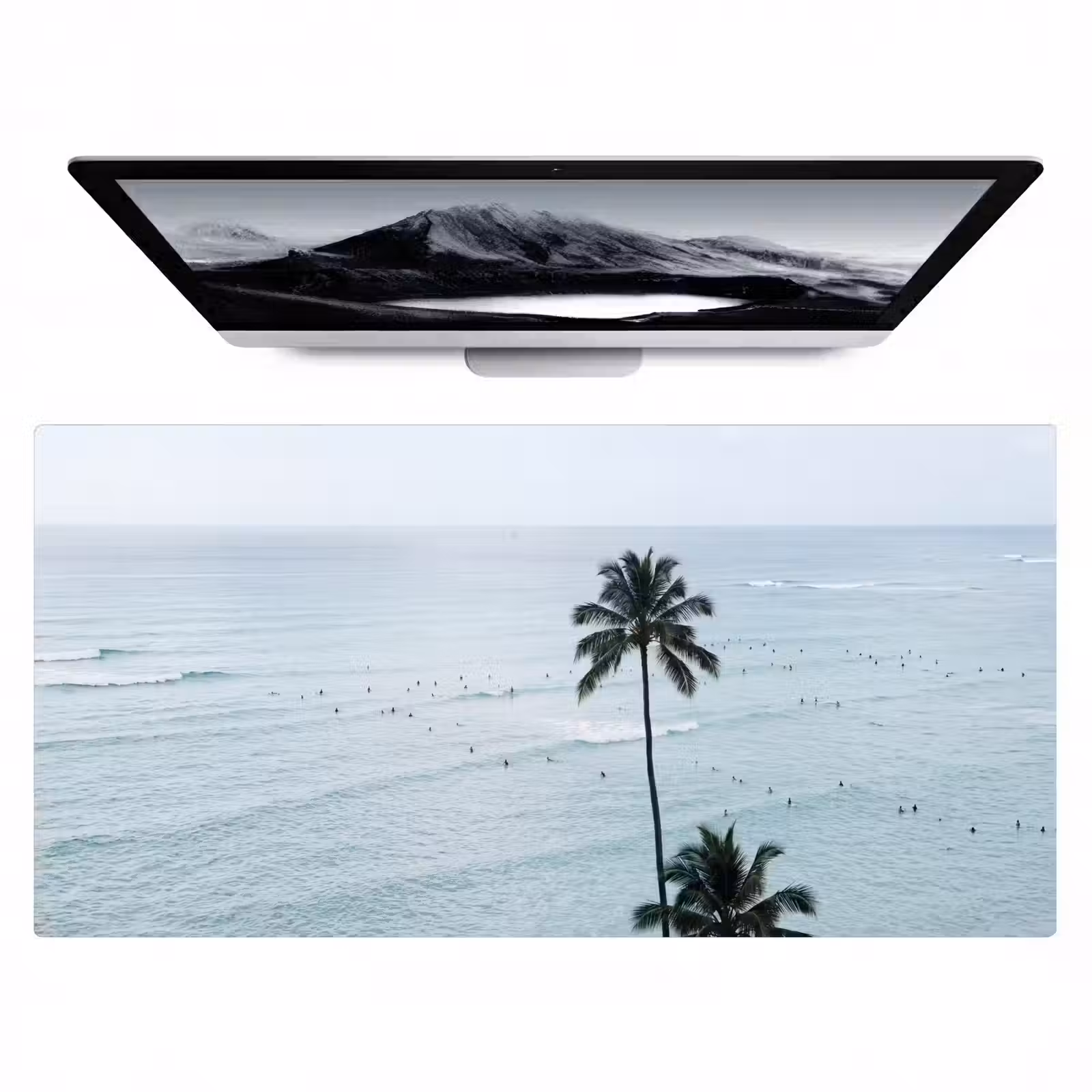 Bureau onderlegger - Oceaan - Palmbomen - Surfers — 1