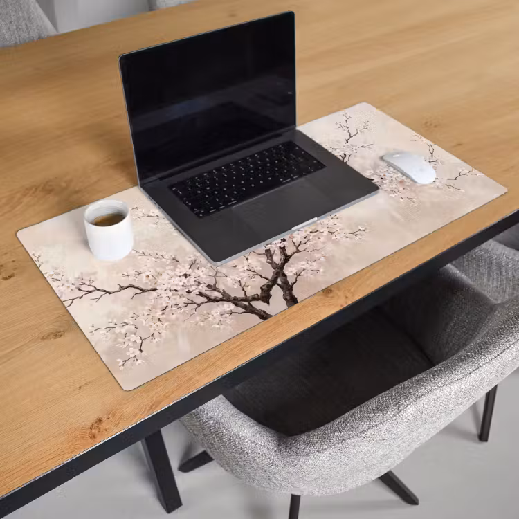 Bureau onderlegger - Bloesem - Illustratie - Taupe — 3