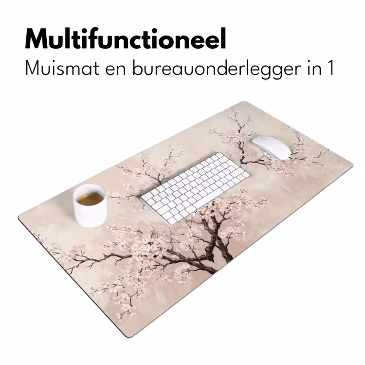 Bureau onderlegger - Bloesem - Illustratie - Taupe — 7