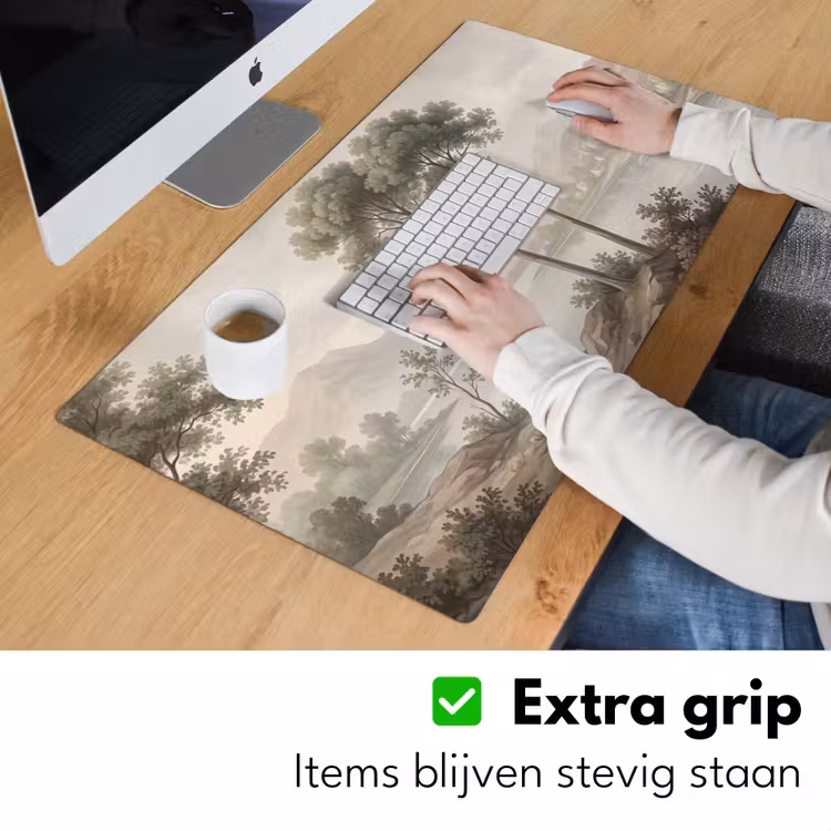 Bureau onderlegger - Bomen - Meer - Bergen - Illustratie — 6