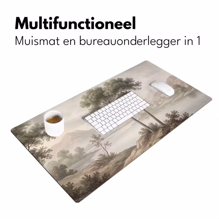 Bureau onderlegger - Bomen - Meer - Bergen - Illustratie — 7