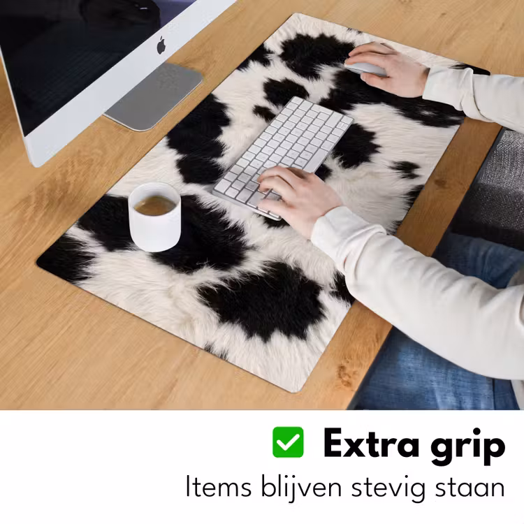 Bureau onderlegger - Bont - Textuur - Zwart - Wit — 6