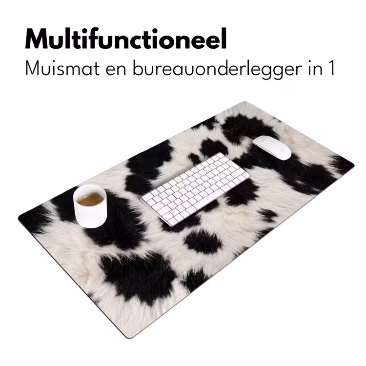 Bureau onderlegger - Bont - Textuur - Zwart - Wit — 7