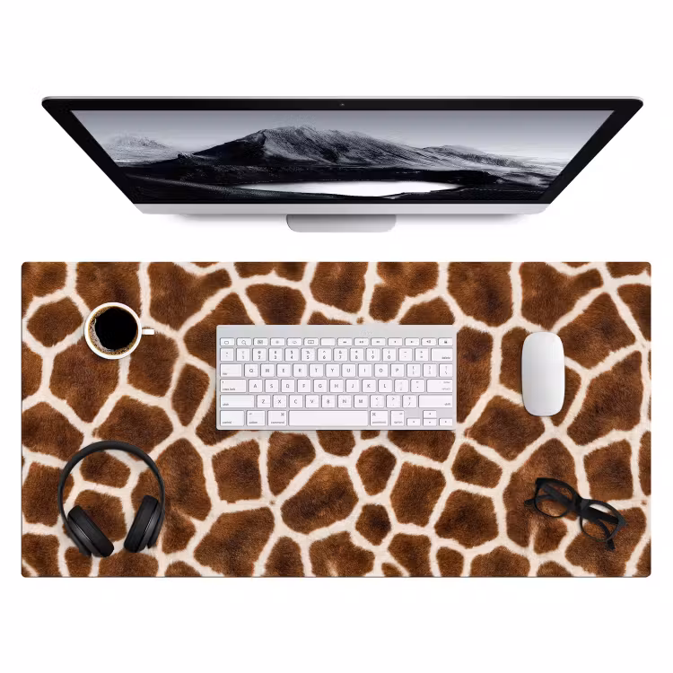 Bureau onderlegger - Giraf - Vacht - Klassiek - Bruin — 4