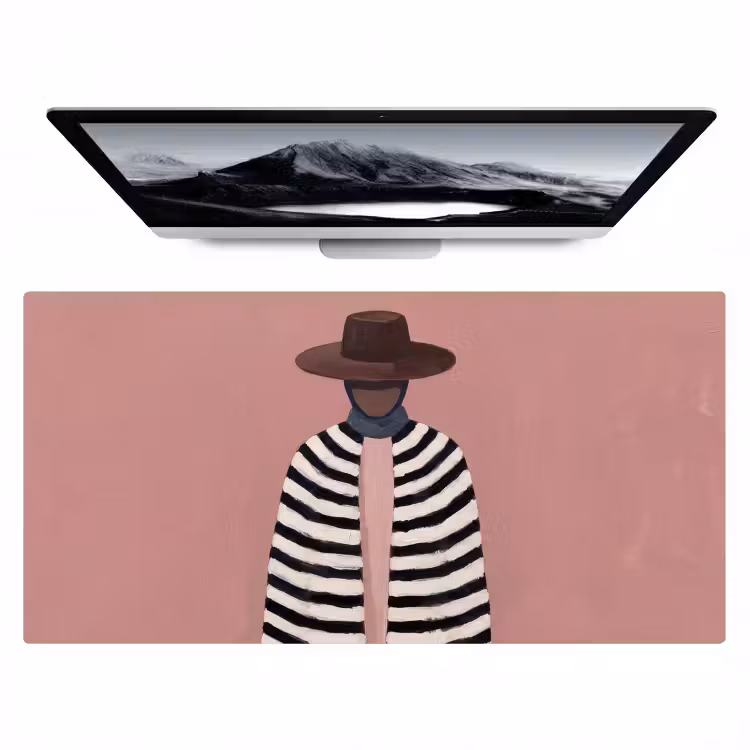 Bureau onderlegger - Grafisch - Vrouw - Roze — 1