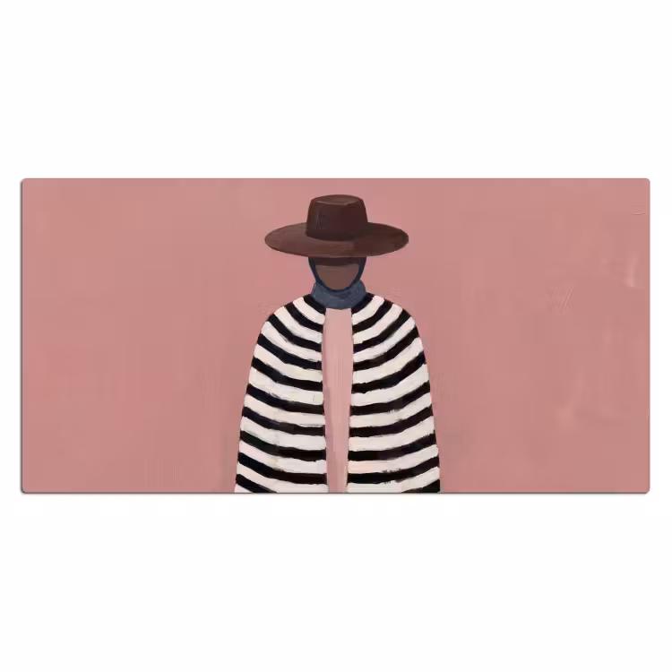 Bureau onderlegger - Grafisch - Vrouw - Roze — 2