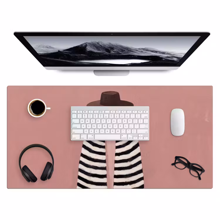 Bureau onderlegger - Grafisch - Vrouw - Roze — 4